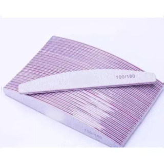 Kit 10 Lixas Bumerangue Meia Lua Unha Porcelana Lavável