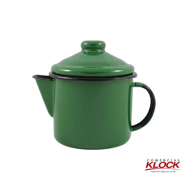 Bule Esmaltado Ewel Chá - 10cm - 600ml Verde Escuro