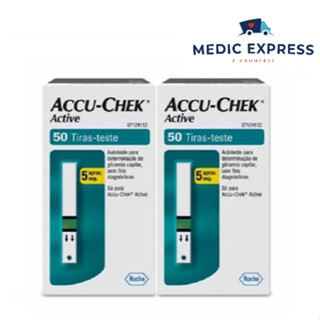 Accu chek Active Fitas Tiras de Glicemia 2 Caixas Com 50 Unidades ( 100 Tiras)