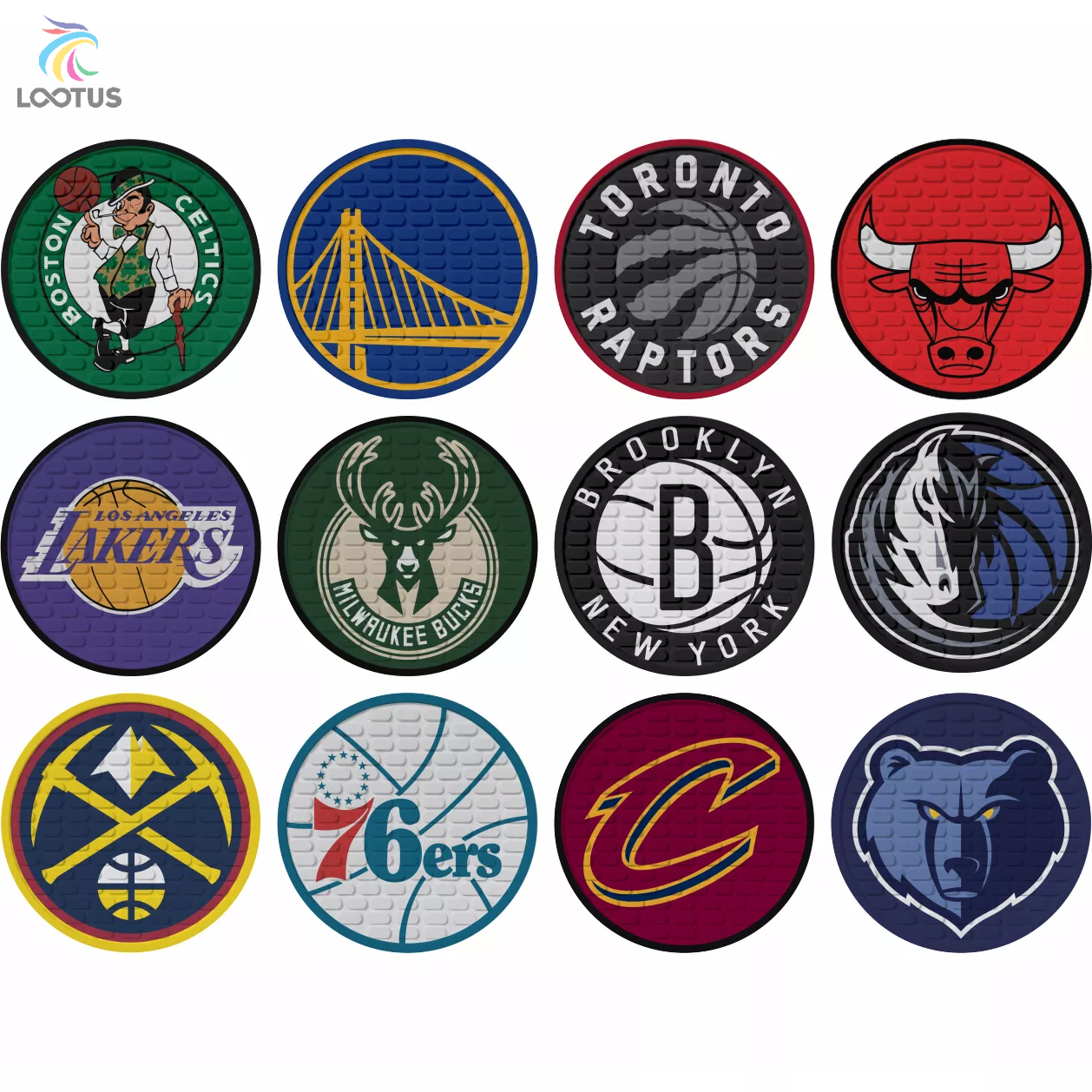 Porta Copos Times De Basquete Descanso De Copo Cerveja Chopp Xícara Caneca Decoração Emborrachado em Oferta na Shopee