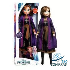 Boneca Frozen Anna 55 Cm Original Mini My Size Baby Brink