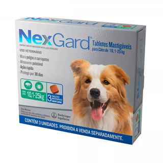 Nexgard Antipulgas e Carrapatos Cães 10,1 a 25kg 3 comprimidos em Oferta na Shopee