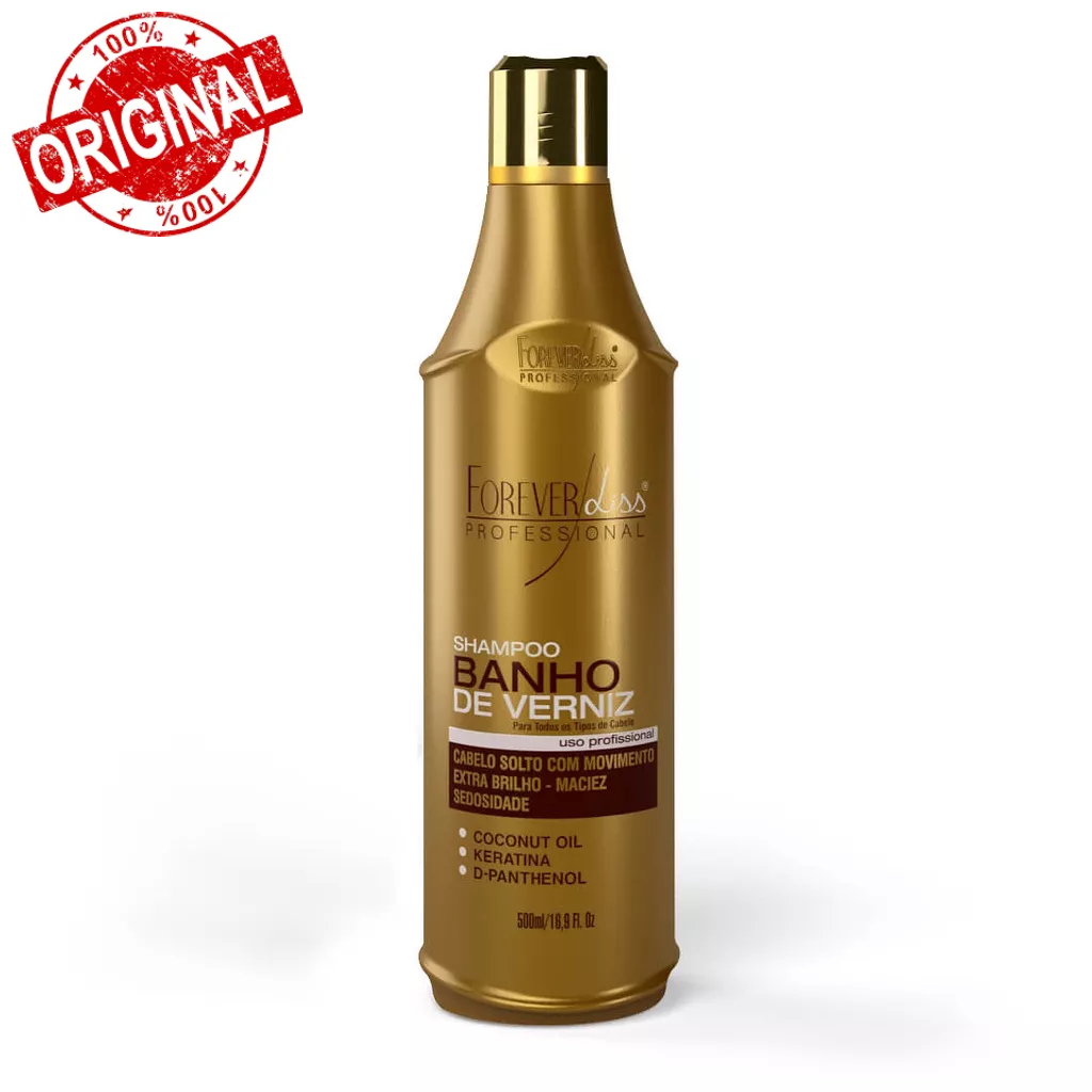 Shampoo Banho de Verniz Forever Liss 500ml Brilho Intenso Hidratação