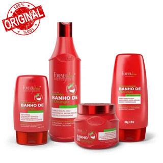Kit Banho de Verniz Morango Completo Forever Liss