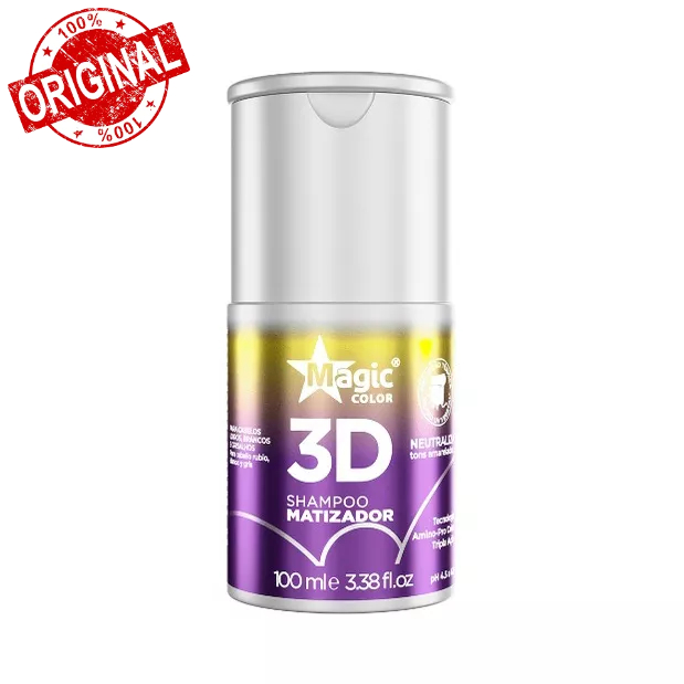 Shampoo Matizador 3D Magic Color 100ml - Neutralizador de Tons Amarelados