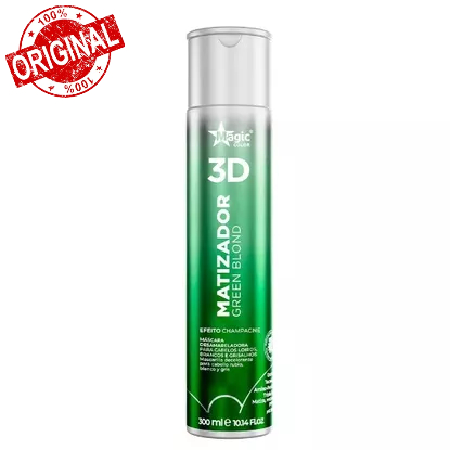 Magic Color Matizador 3D Green Blond Efeito Champagne 300ml - Máscara Desamareladora de Loiros