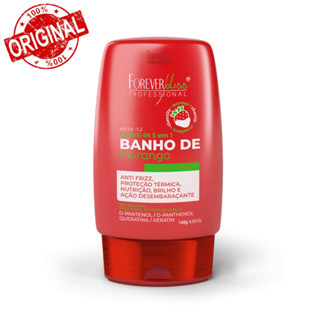 Leave-in Banho de Verniz Morango 140g Forever Liss Protetor Térmico Brilho e Hidratação