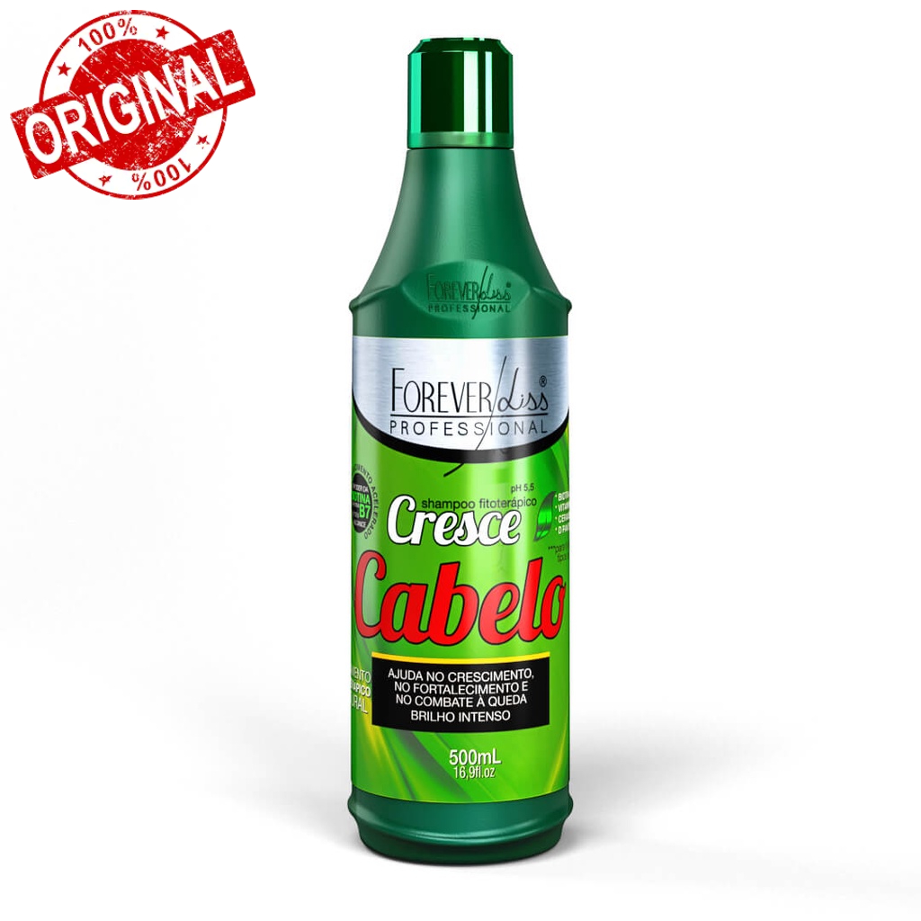 Shampoo Cresce Cabelo Forever Liss 500ml Tratamento Crescimento Capilar Controlando a Oleosidade