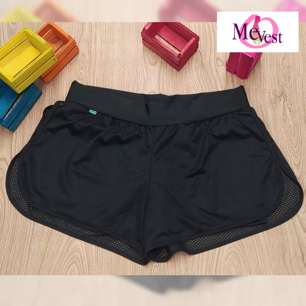 Shorts Fitness Plus Size  36 até 58 - Short Duplo em Oferta na Shopee