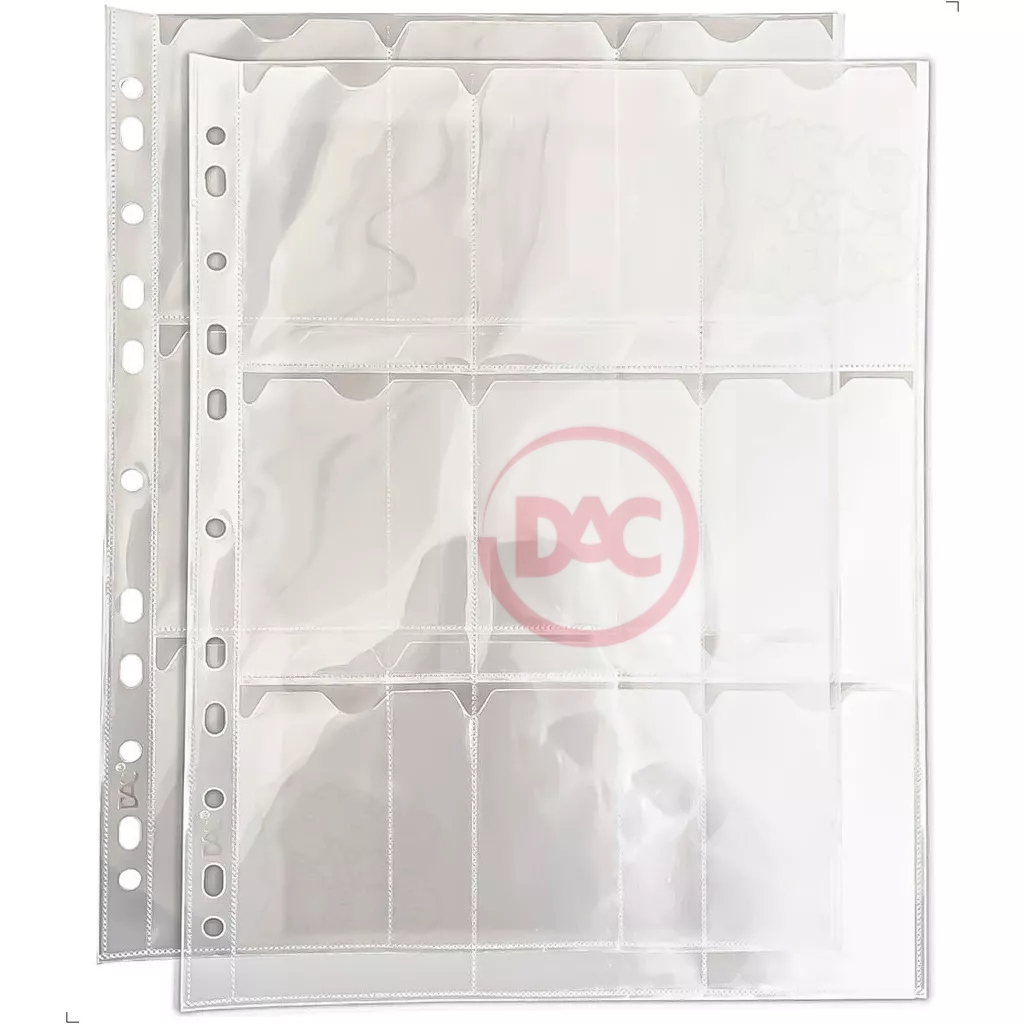 Kit 10 Folhas de Fichário Porta Cards Cartas Pokémon Magic Yugioh Kpop Photocards - DAC