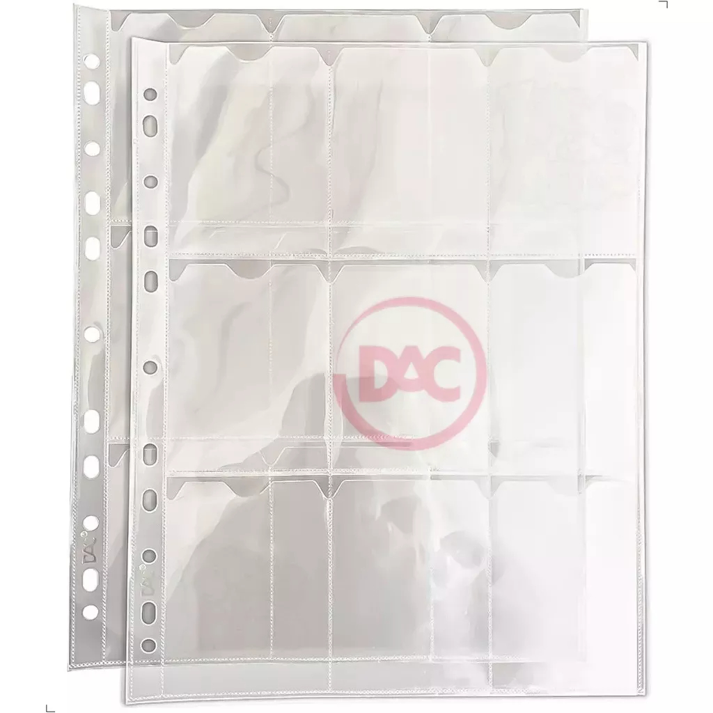 Kit 20 Folhas de Fichário Porta Cards Cartas Pokémon Magic Yugioh Kpop Photocards - DAC