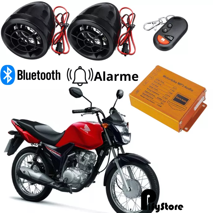 Alto-Falante Para Moto Liberte a Potência do Som na sua Motocicleta Proteção Anti-Roubo Bluetooth