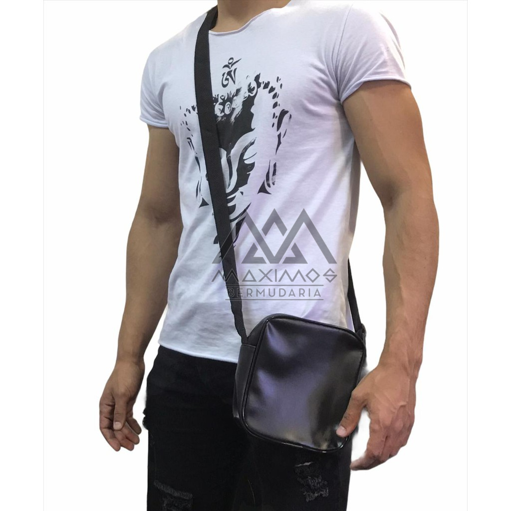 Shoulder Bag Bolsa Transversal de Lado Couro Sintético