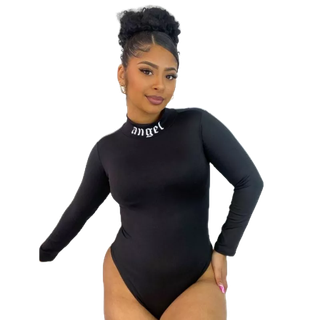 Bory Body feminino gola Alta manga longa angel moda blogueira outono inverno