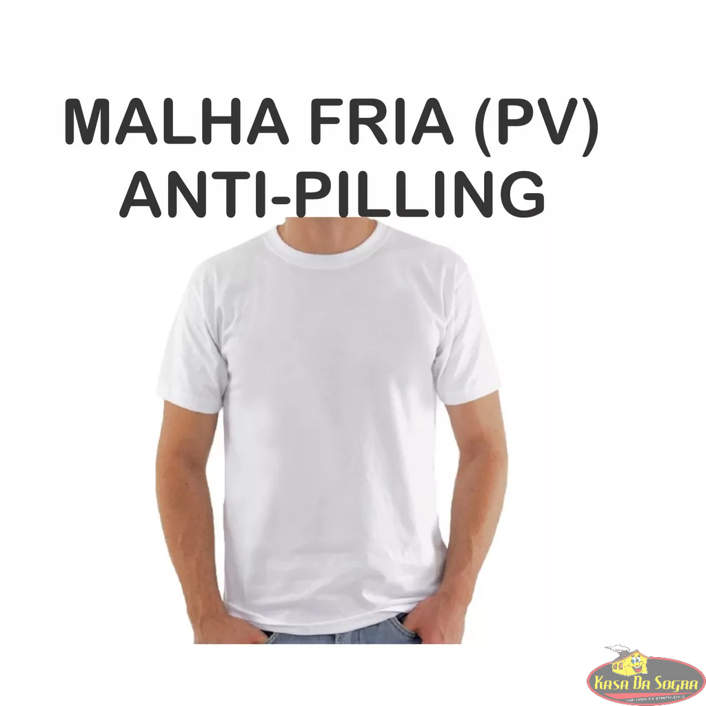 Camiseta Branca Lisa Malha Fria em Oferta na Shopee