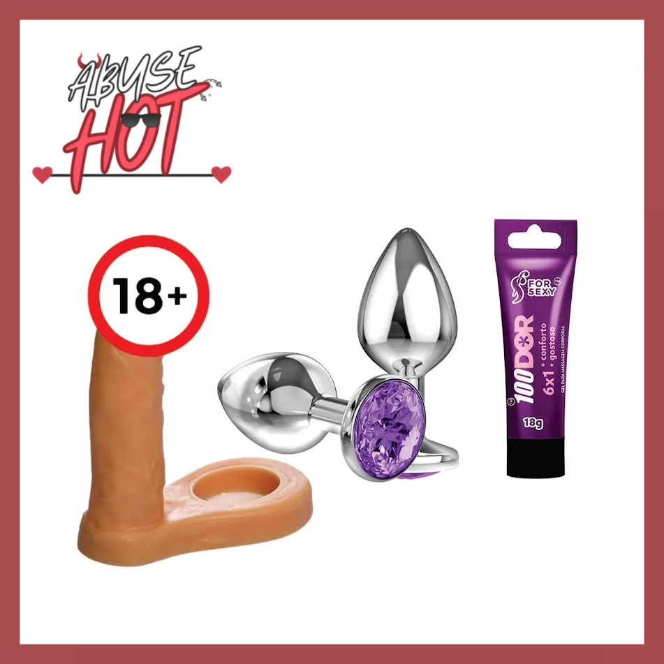 Kit Sex Shop Plug Anal Aco Inox + Gel Lubrificante Intimo Sexual + Anel Peniano Dupla Penetracao Sigilo em Oferta na Shopee