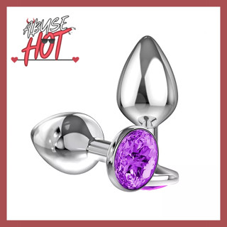 Plug Anal Joia Aco Inox P Iniciante Confortavel Sexo Roxo Anus