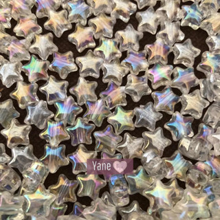 Entremeio Estrela Irisada 9mm *30 Unidades* Miçangas para Artesanato Diy