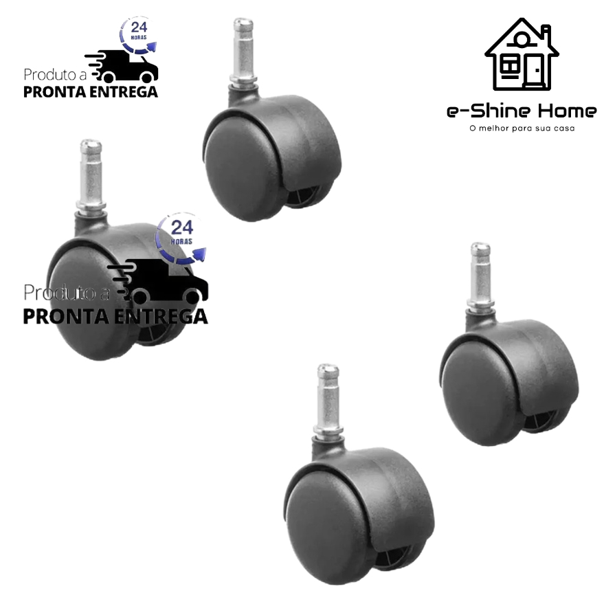 4 peças Rodinhas Giratórias Rodas Rodízios para Móveis 4 cm. Móveis e cadeira