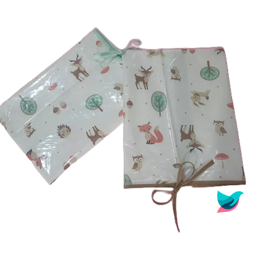 Trocador Portatil Para Bebê Raposinha Bosque Trocador para bebe Tema da Raposa Plastificado Dupla face