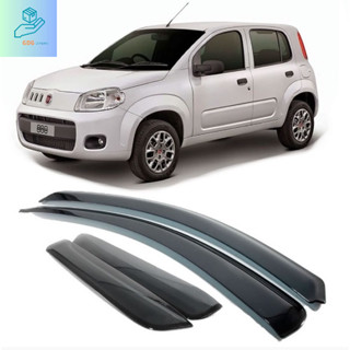Calha de Chuva Fumê JG Completo para o FIAT NOVO UNO - Ano de aplicação 2010 à 2018 - 4 portas