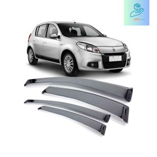 Calha de Chuva Fumê JG Completo para o RENAULT SANDERO - Ano de aplicação 07 À 13 - 4 portas