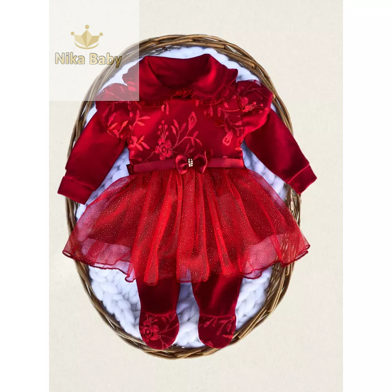 Macacão bebê com vestido/usa separado Manuela em Oferta na Shopee