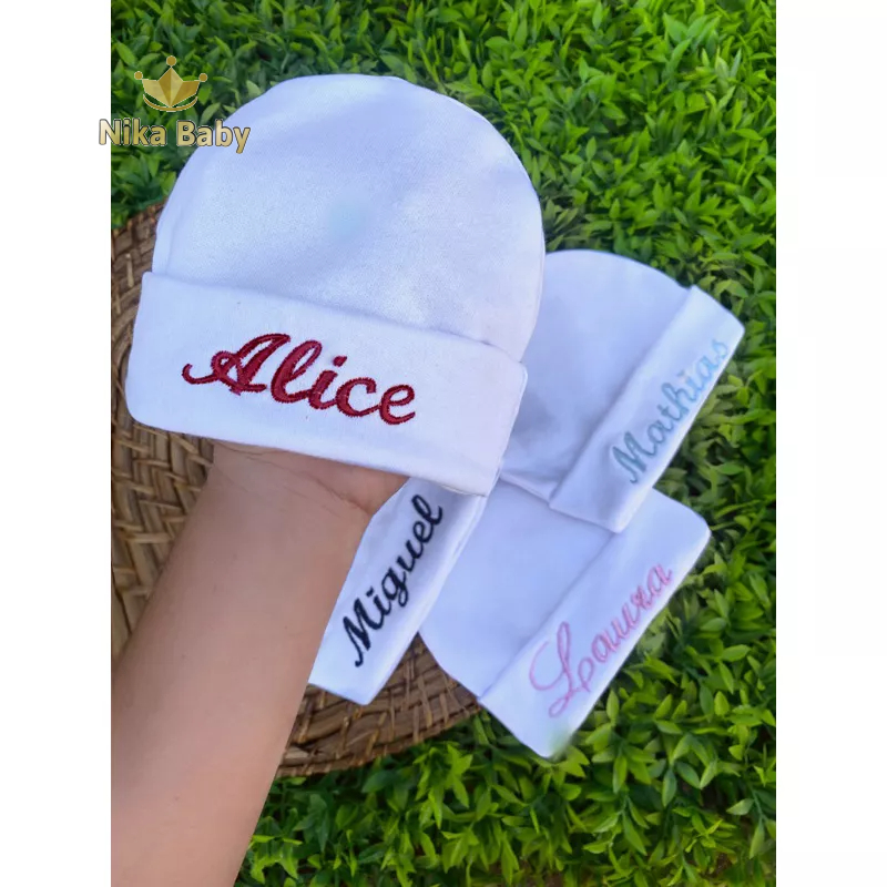 Touca bebê personalizada super macia