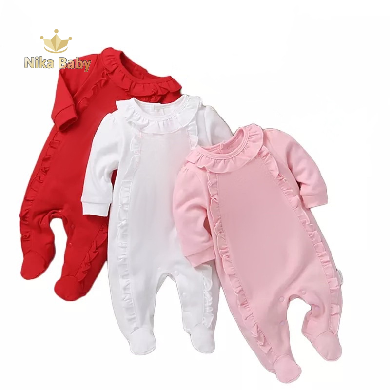 Kit com 3 macacões Menina Fru Fru Antialérgico
