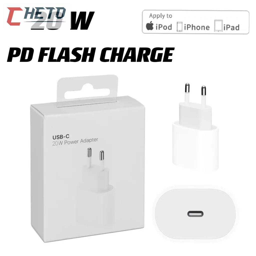 Carregador Adaptador de Energia 20w USB-C Rápido Original Para Iphone 11 12 13 14 Mini Pro Max -Entrega Rápida em Oferta na Shopee