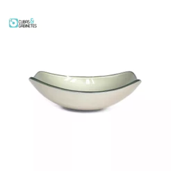 CUBA DE VIDRO OVAL CHANFRADA 46CM CHAMPANHE