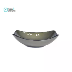 CUBA DE VIDRO OVAL CHANFRADA 46CM OURO ENVELHECIDO