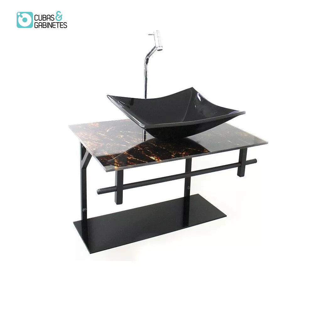 GABINETE DE VIDRO PARA BANHEIRO 60CM RETANGULAR AP SLIM MARMORE IMPERADOR
