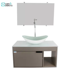 Gabinete Armário Banheiro 60cm Cuba Oval Branca