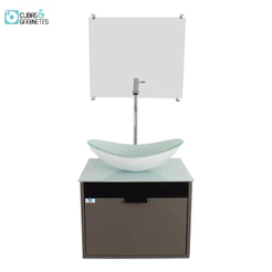 Gabinete Armário Banheiro 40cm Cuba Oval Branca