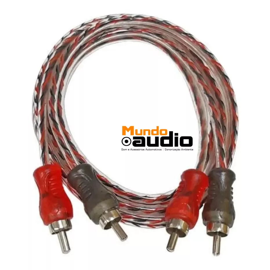 Cabo Rca Injetado Automotivo 1 Metro Stereo