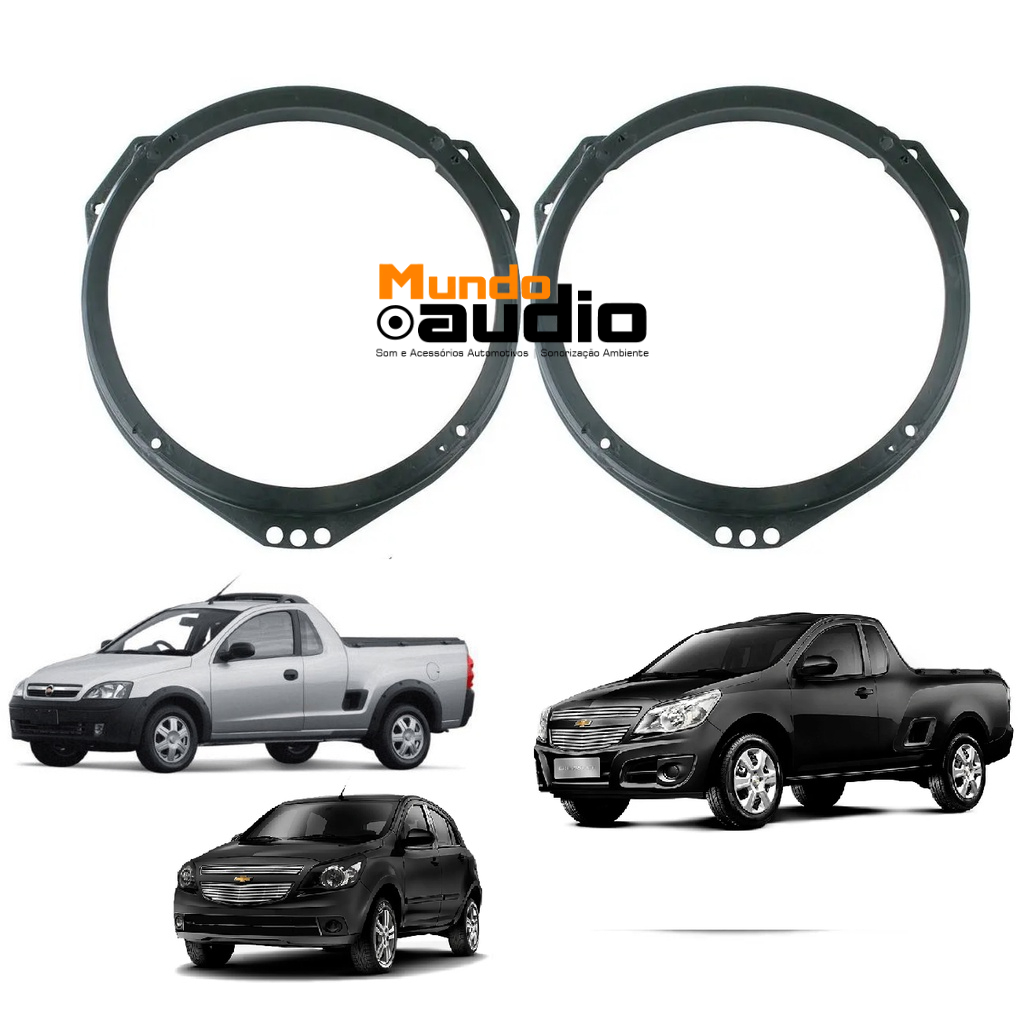 Par De Aro Adaptador Suporte Para Alto Falante Agile Montana Dianteiro Ref. 226A - Permak