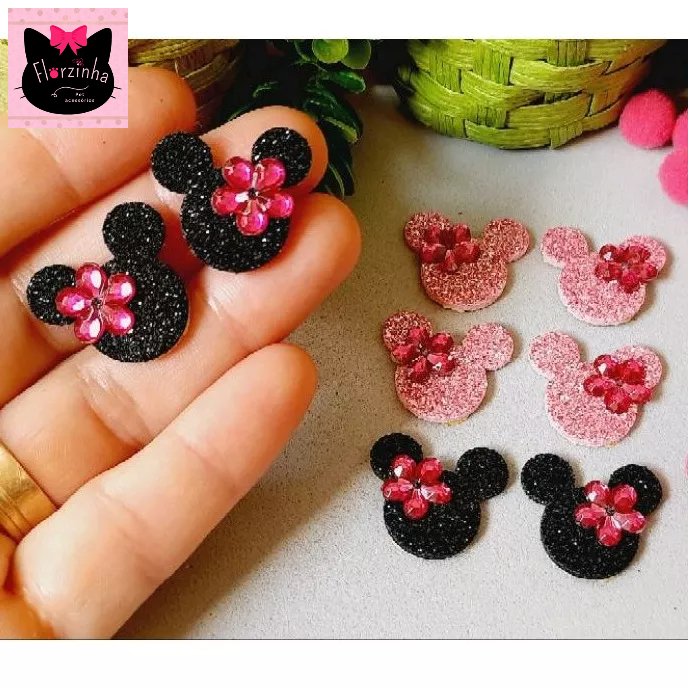 Adesivos Pet Minnie M C/ 20 Un - Aplique Adesivo Pet Pelo Curto Pet Shop Banho e Tosa