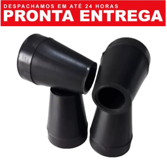 Ponteira Pé 3/4  para Bengala Muleta Andador (4 Unidades)
