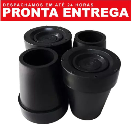 Ponteira Pé 7/8  para Bengala Muleta Andador (4 Unidades)