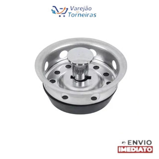 Cestinha Ralinho Aço Inox Válvula Pia Americana Cozinha