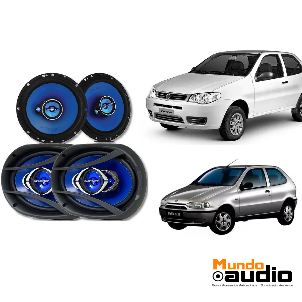 Alto Falante Kit Pratico Hurricane 6 + 6x9 280w  P/ Palio