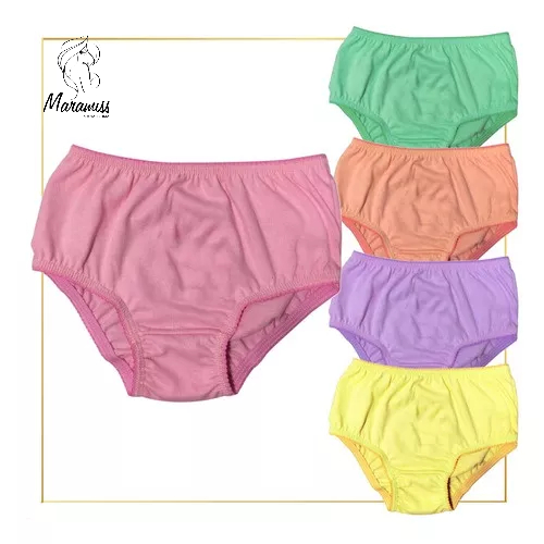 Kit 10 Calcinhas Menina Infantil Juvenil 12 - 14 a 16 anos  Algodão Super Confortavel Core...