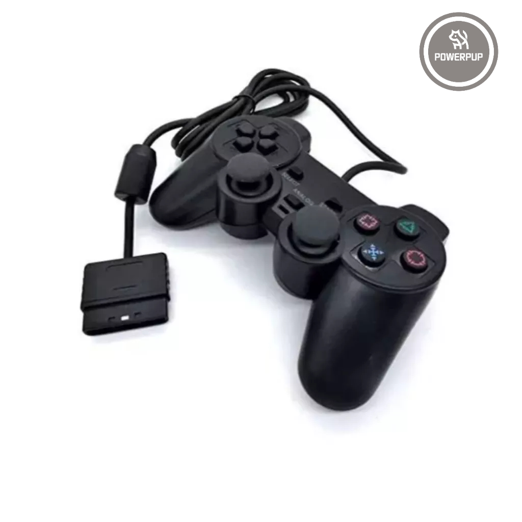 Controle ps2 com fio Cor Preto capo 1.5metro
