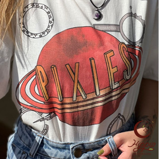 Blusa Camiseta Feminina Algodão Pixies - Off-White