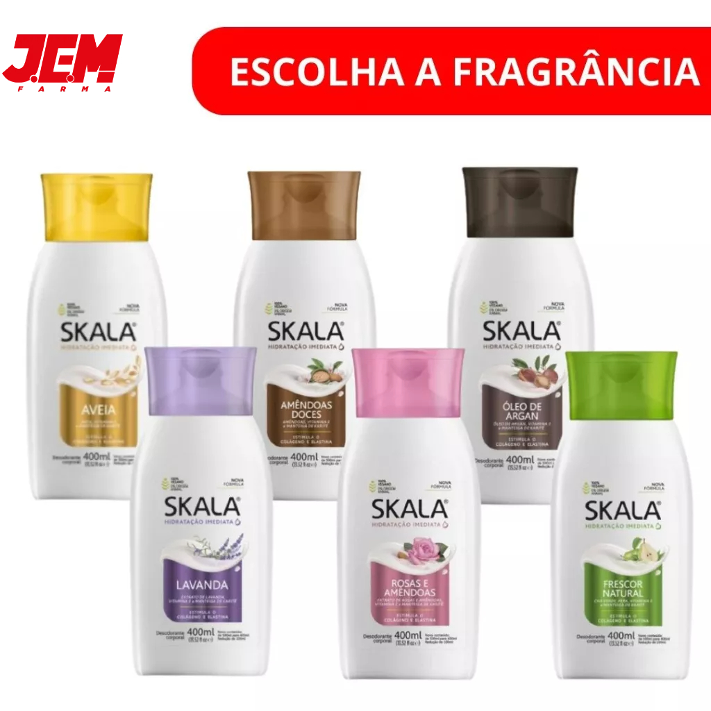 Loção Corporal Hidratante Skala - 400ml em Oferta na Shopee