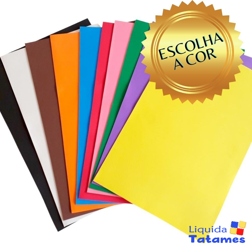 Placas De EVA 40x60 - Kit com 10 folhas - Escolha UMA cor