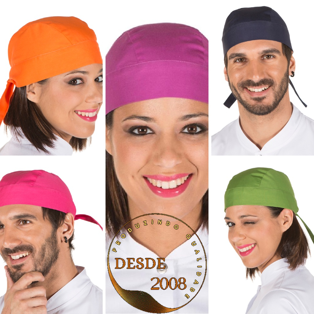 Bandana Touca Gorro  Em Tecido Cirurgica Odonto  Enfermagem Veterinária Dentista Conzinha Boleira