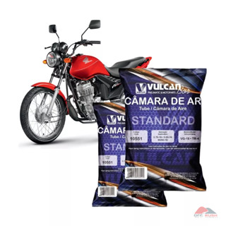 2 Unidades Par de Câmaras de Ar Vulcan Bor P/ Moto Aro 18 CG Titan Fan 125/150 Ybr 125 CG 160 Start Riva Yes