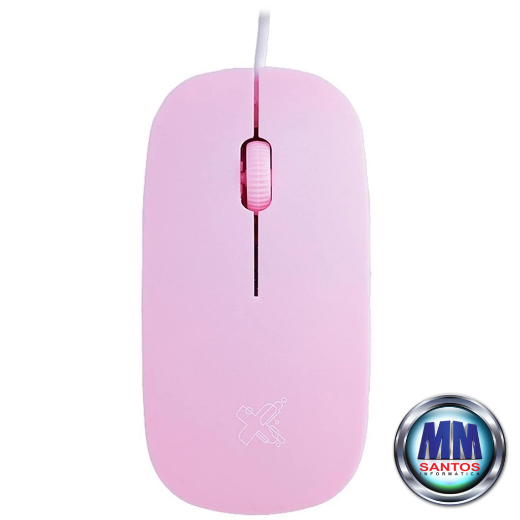 Mouse Maxprint Surface, 1200DPI, 3 Botoes, USB, Rosa - 60000136